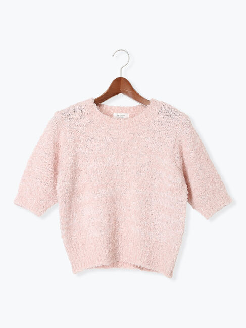 Te chichi TERRASSE「リボンヤーンハーフスリーブニット」|ニット・セーター|