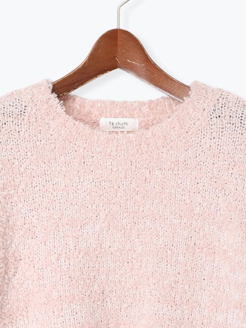 Te chichi TERRASSE「リボンヤーンハーフスリーブニット」|ニット・セーター|