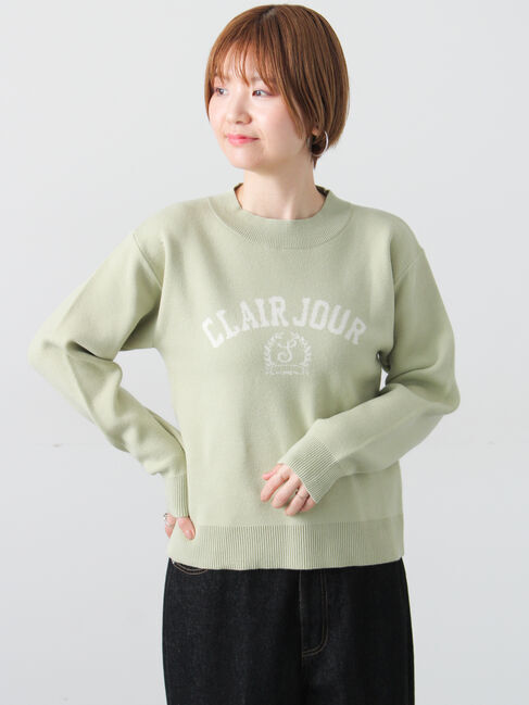 Lugnoncure「エンブレムロゴニット」|ニット・セーター|グリーン