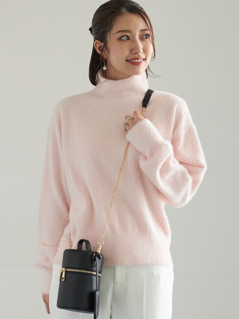 Te chichi「【宮本茉由着用】ハイネックフェザーニット」|ニット・セーター|