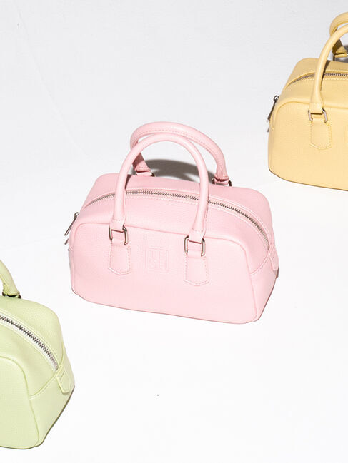 Te chichi「エンボスロゴミニボストンバッグ」|その他|ピンク