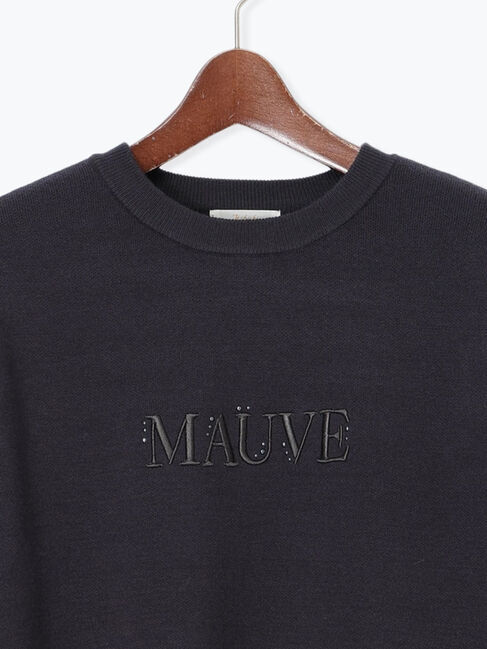 Te chichi「パール&ウレタン刺繍ロゴニット」|ニット・セーター|