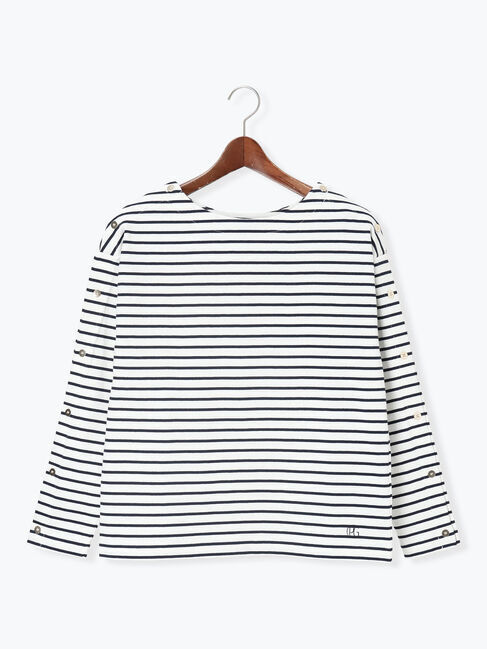 Te chichi「ショルダー釦ボーダーカットソー」|Tシャツ・カットソー|