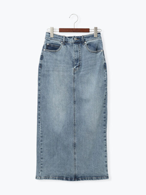 Te chichi「デニムトラペーズスカート」|スカート|サックスブルー