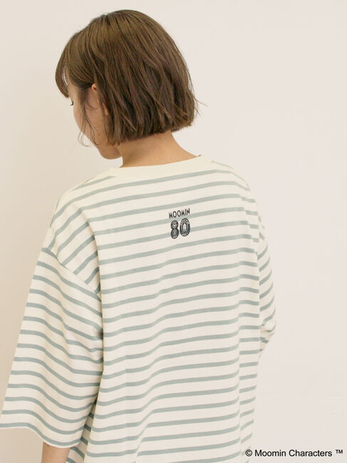 Samansa Mos2「【MOOMIN&times;Samansa Mos2】ワッペンボーダーカットソー」|Tシャツ・カットソー|