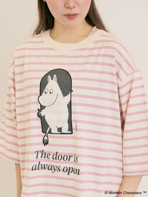 Samansa Mos2「【MOOMIN&times;Samansa Mos2】ワッペンボーダーカットソー」|Tシャツ・カットソー|