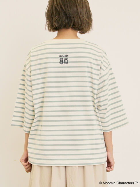 Samansa Mos2「【MOOMIN&times;Samansa Mos2】ワッペンボーダーカットソー」|Tシャツ・カットソー|