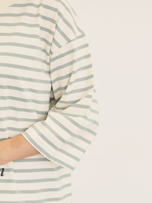 Samansa Mos2「【MOOMIN&times;Samansa Mos2】ワッペンボーダーカットソー」|Tシャツ・カットソー|