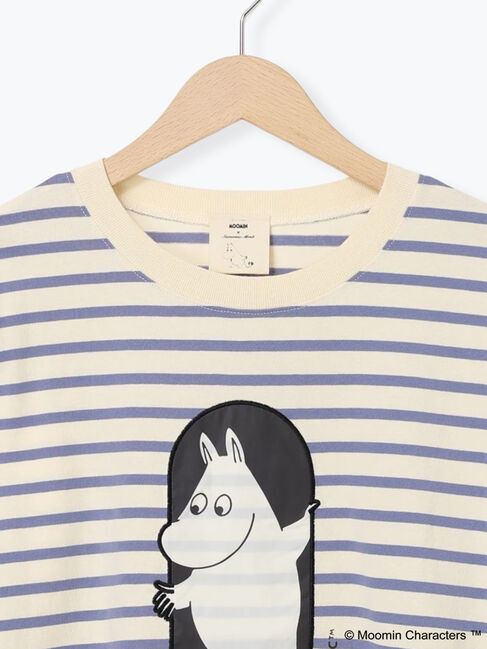 Samansa Mos2「【MOOMIN&times;Samansa Mos2】ワッペンボーダーカットソー」|Tシャツ・カットソー|