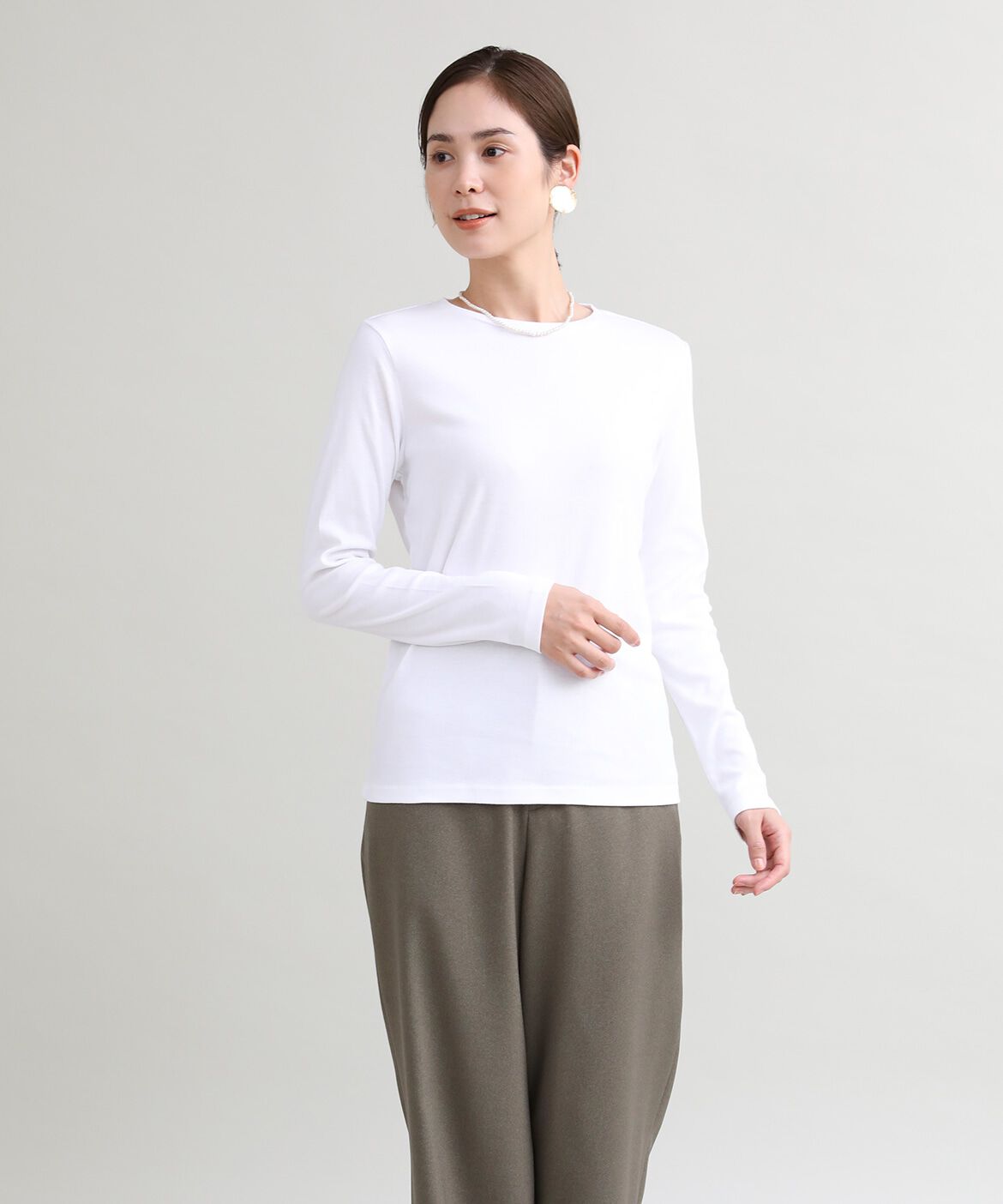 DAY by DAY it&rsquo;s international「ベーシッククルーネックカットソー《スビン綿MIXフライス》」|Tシャツ・カットソー|ホワイト