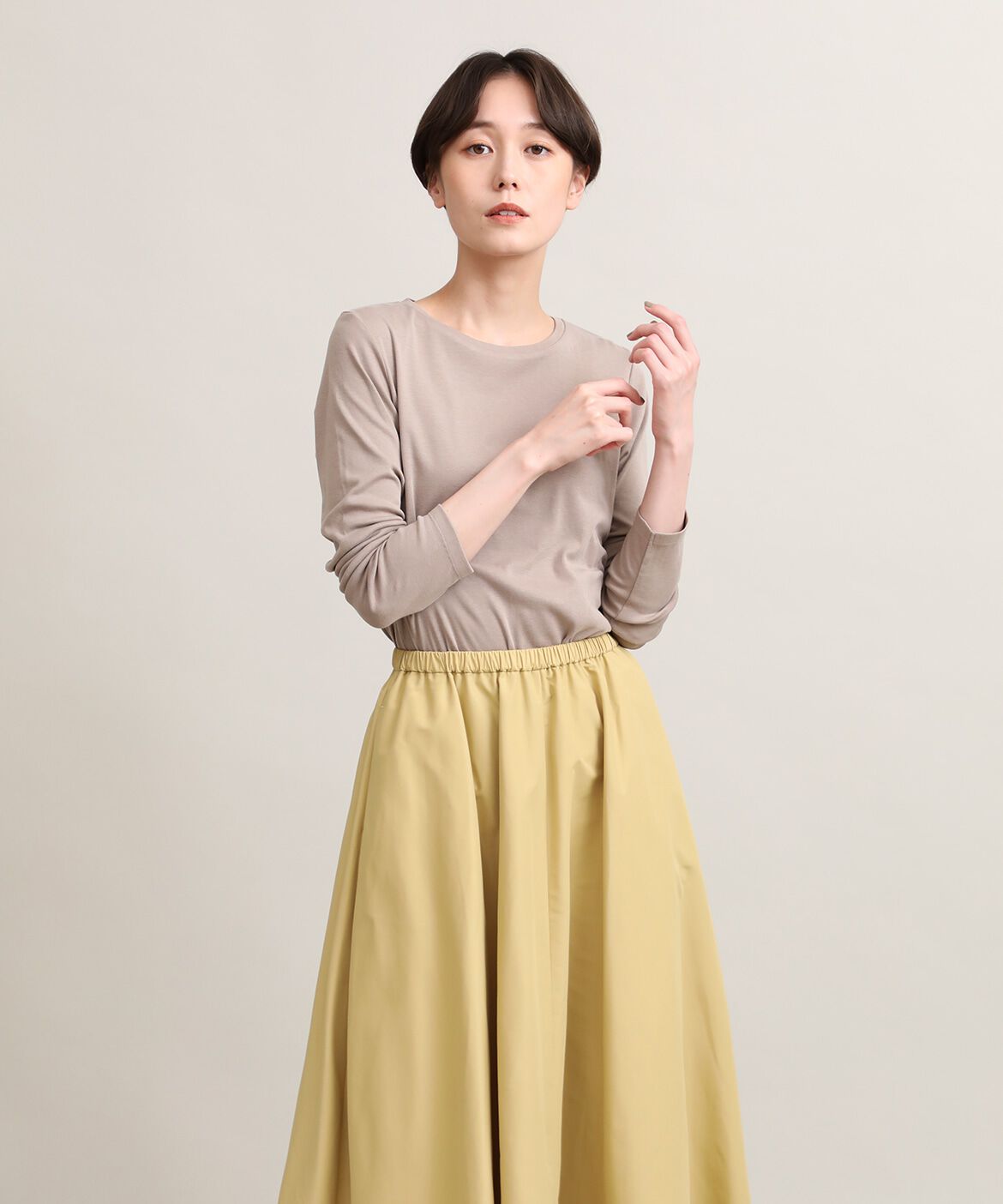 DAY by DAY it&rsquo;s international「ベーシッククルーネックカットソー《スビン綿MIXフライス》」|Tシャツ・カットソー|モカチャ3