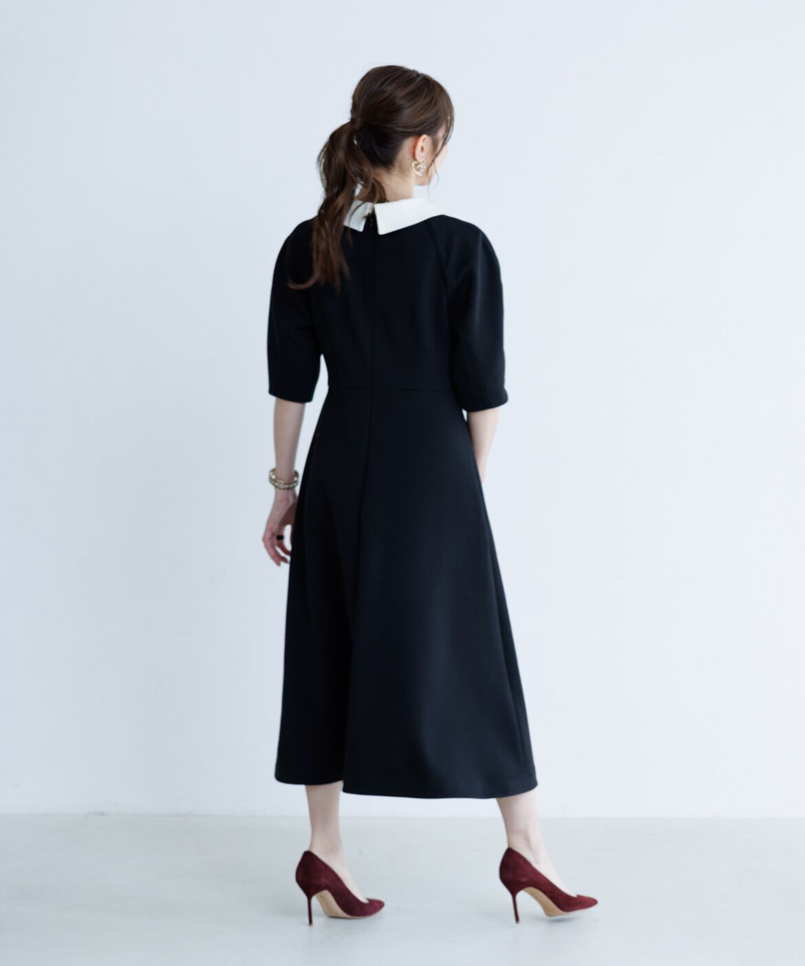 Maglie le cassetto「《M Maglie le cassetto&times;冨張愛》ｴﾚﾓｰﾄﾞ&ldquo;美映えﾌﾞﾗｯｸﾀﾞﾝﾎﾞ  」|ワンピース|