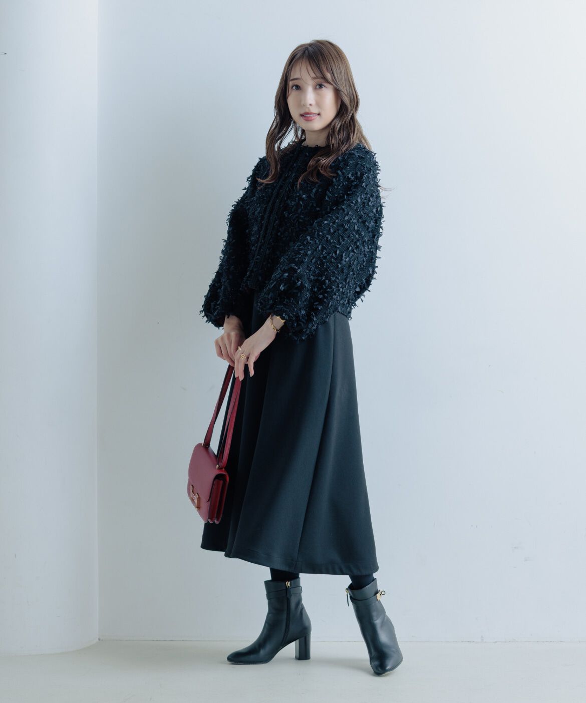 Maglie le cassetto「《M Maglie le cassetto&times;冨張愛》ｴﾚﾓｰﾄﾞ&ldquo;美映えﾌﾞﾗｯｸﾀﾞﾝﾎﾞ  」|ワンピース|