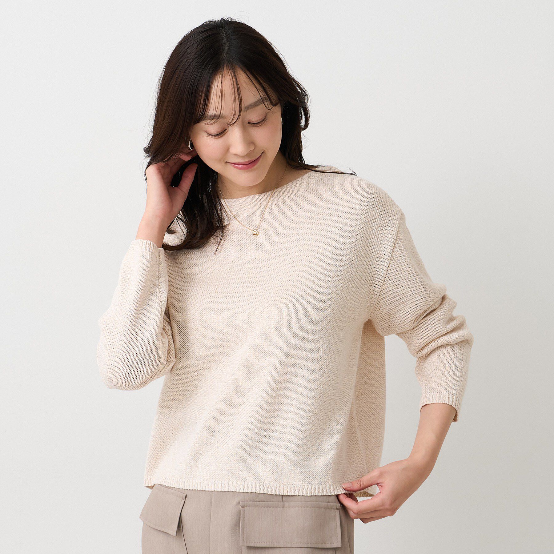 UNTITLED「【洗える/光沢感】ファンシーヤーンニット」|ニット・セーター|