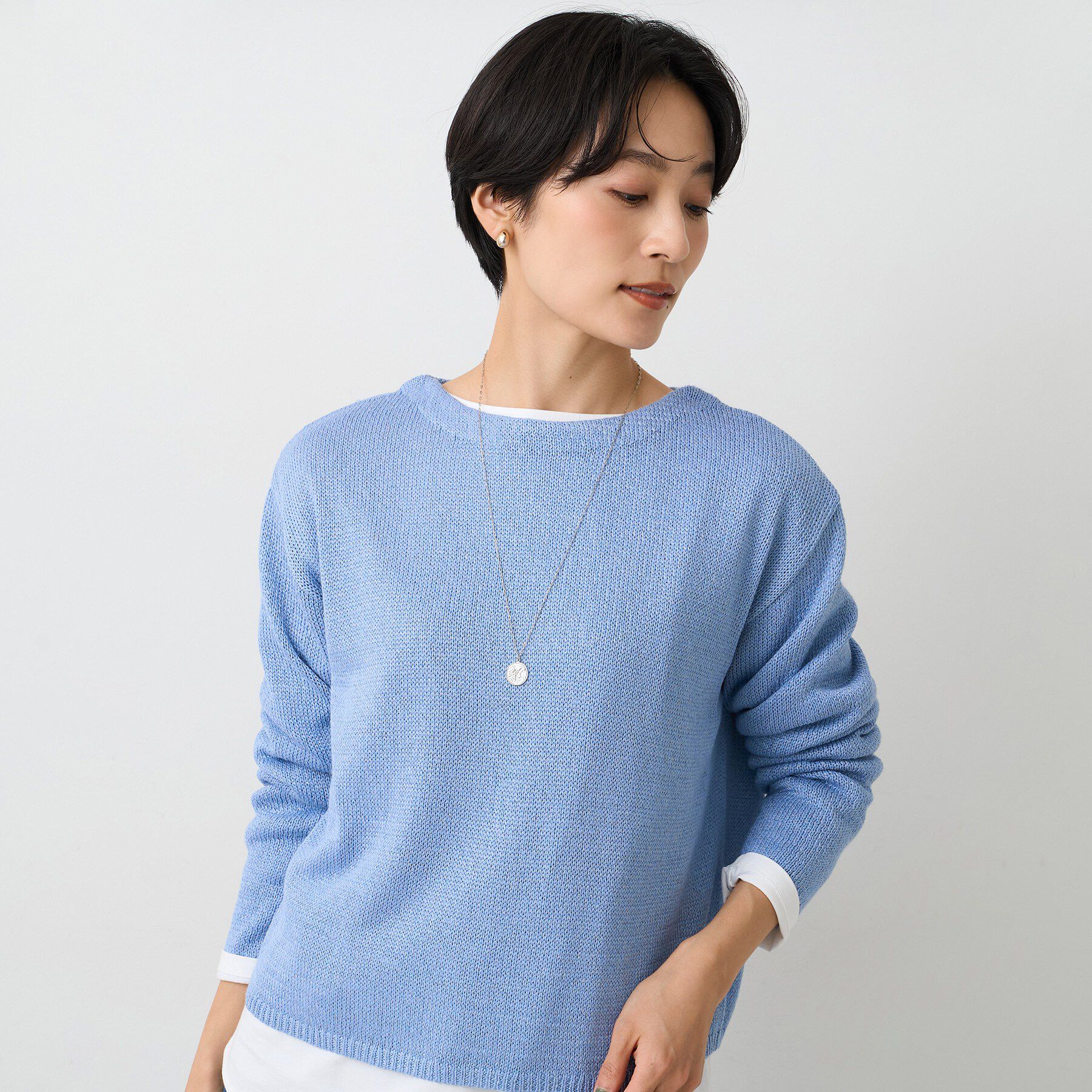 UNTITLED「【洗える/光沢感】ファンシーヤーンニット」|ニット・セーター|