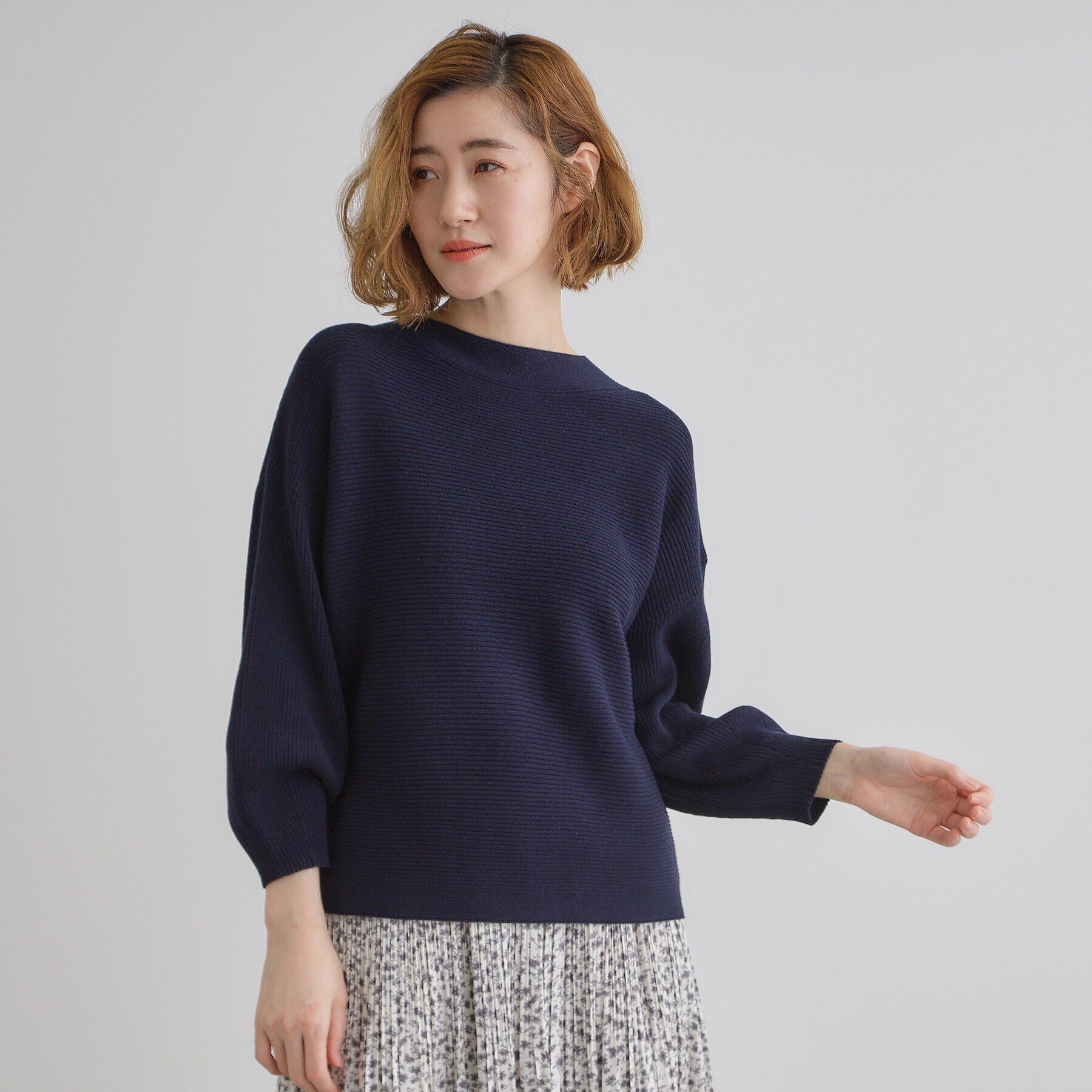 grove「コットンブレンドガーターニット」|ニット・セーター|