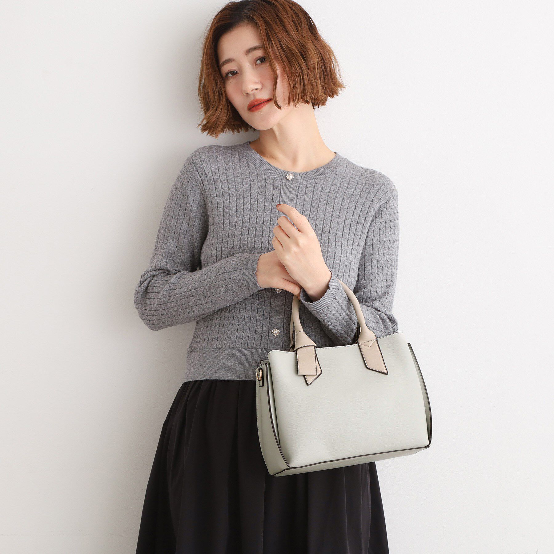 grove「リボンハンドル2WAYトート」|トートバッグ|