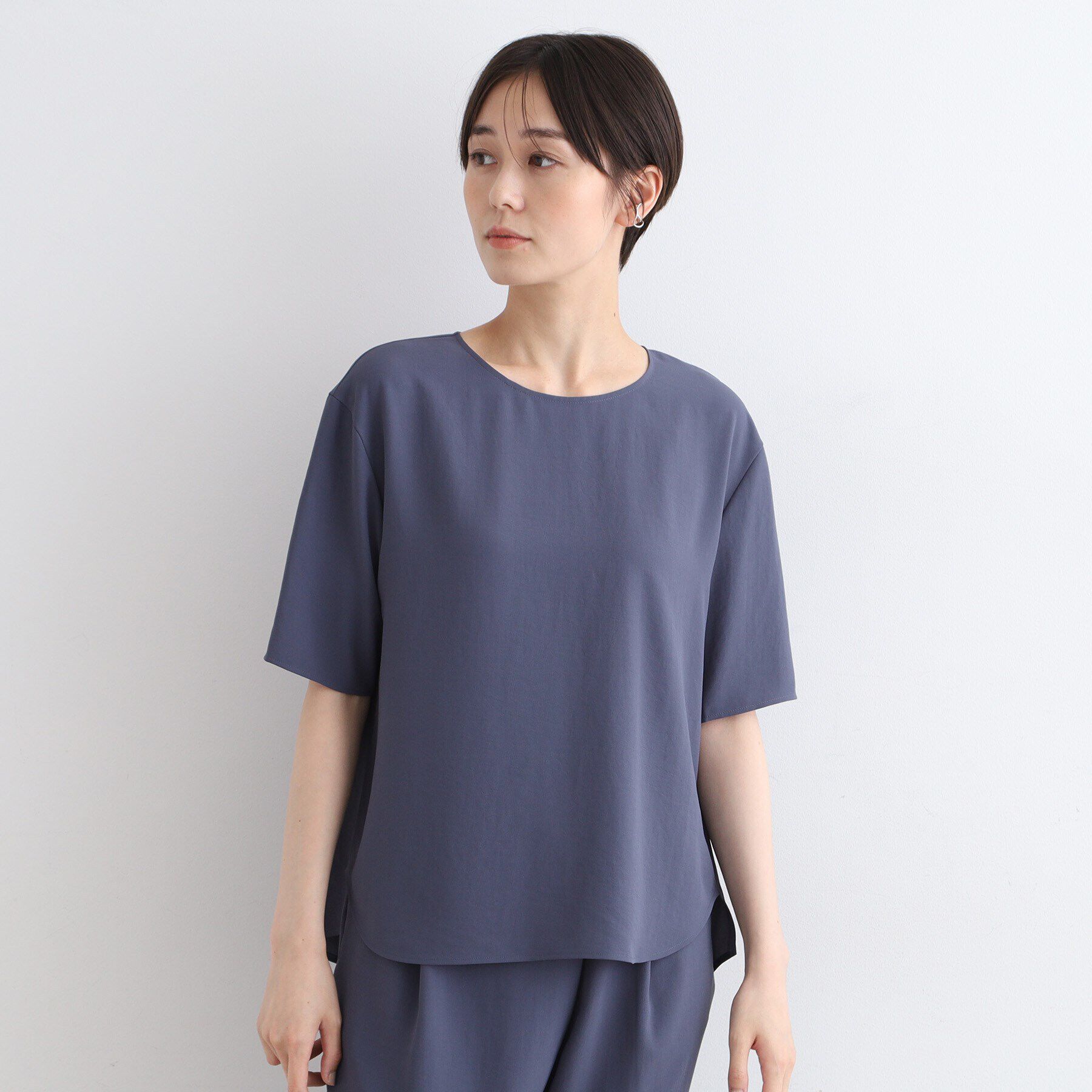 INDIVI「【洗える／UVケア／SETUP可能】バックシャンブラウス」|シャツ・ブラウス|