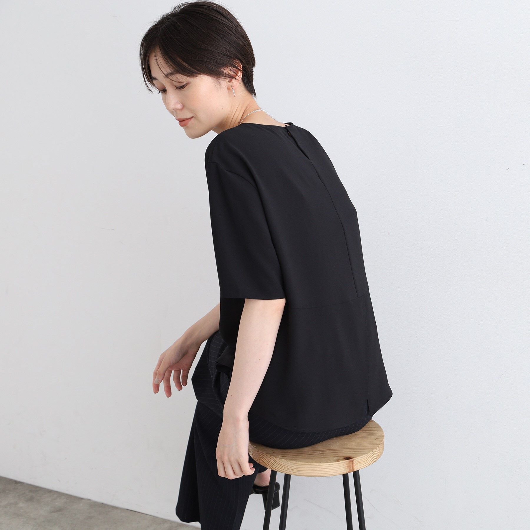 INDIVI「【洗える／UVケア／SETUP可能】バックシャンブラウス」|シャツ・ブラウス|