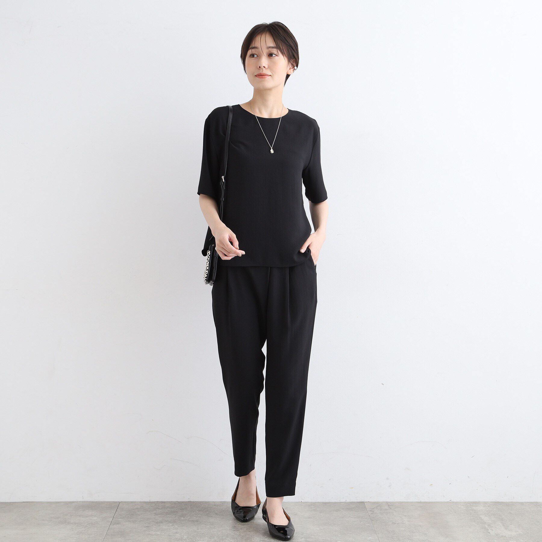 INDIVI「【洗える／UVケア／SETUP可能】バックシャンブラウス」|シャツ・ブラウス|