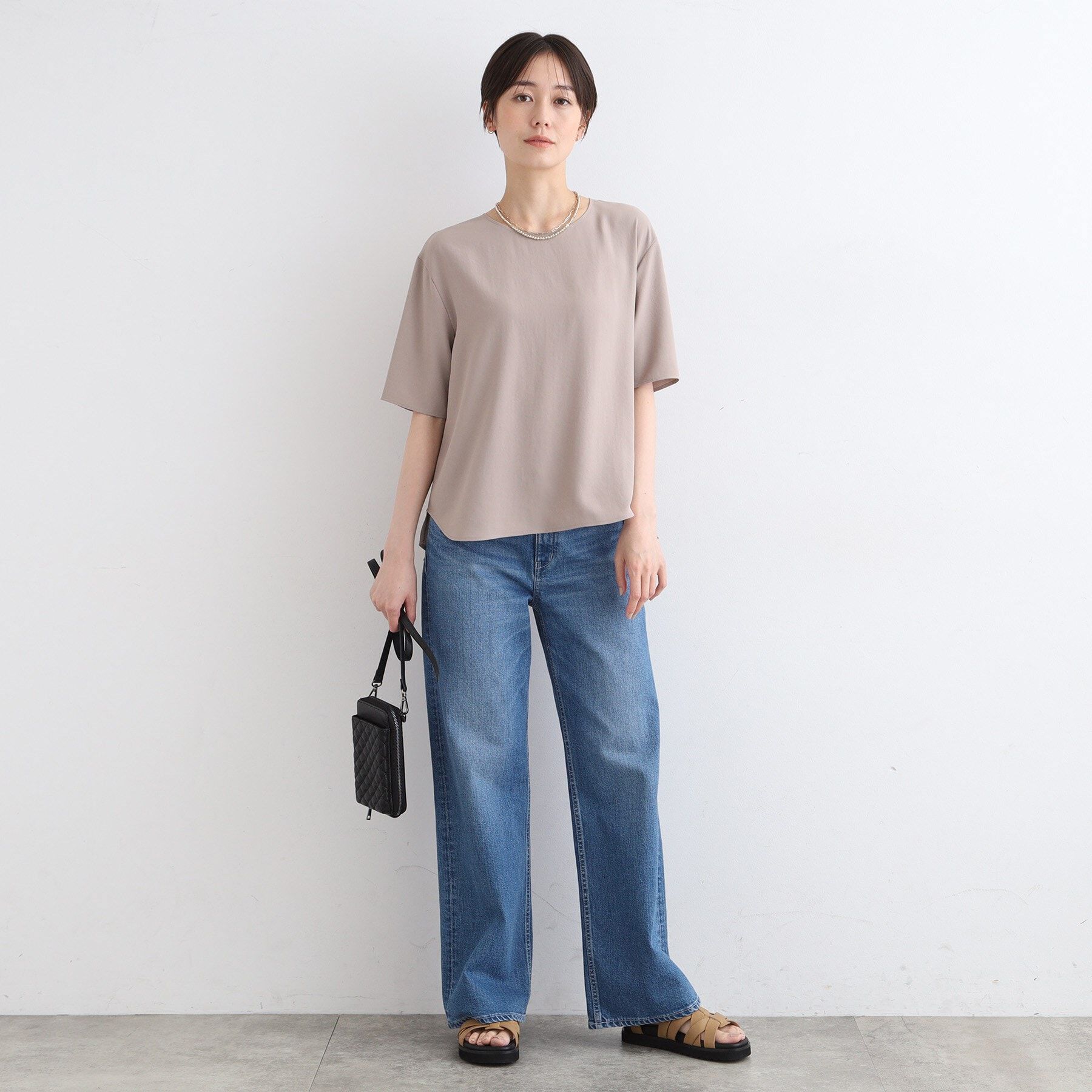 INDIVI「【洗える／UVケア／SETUP可能】バックシャンブラウス」|シャツ・ブラウス|