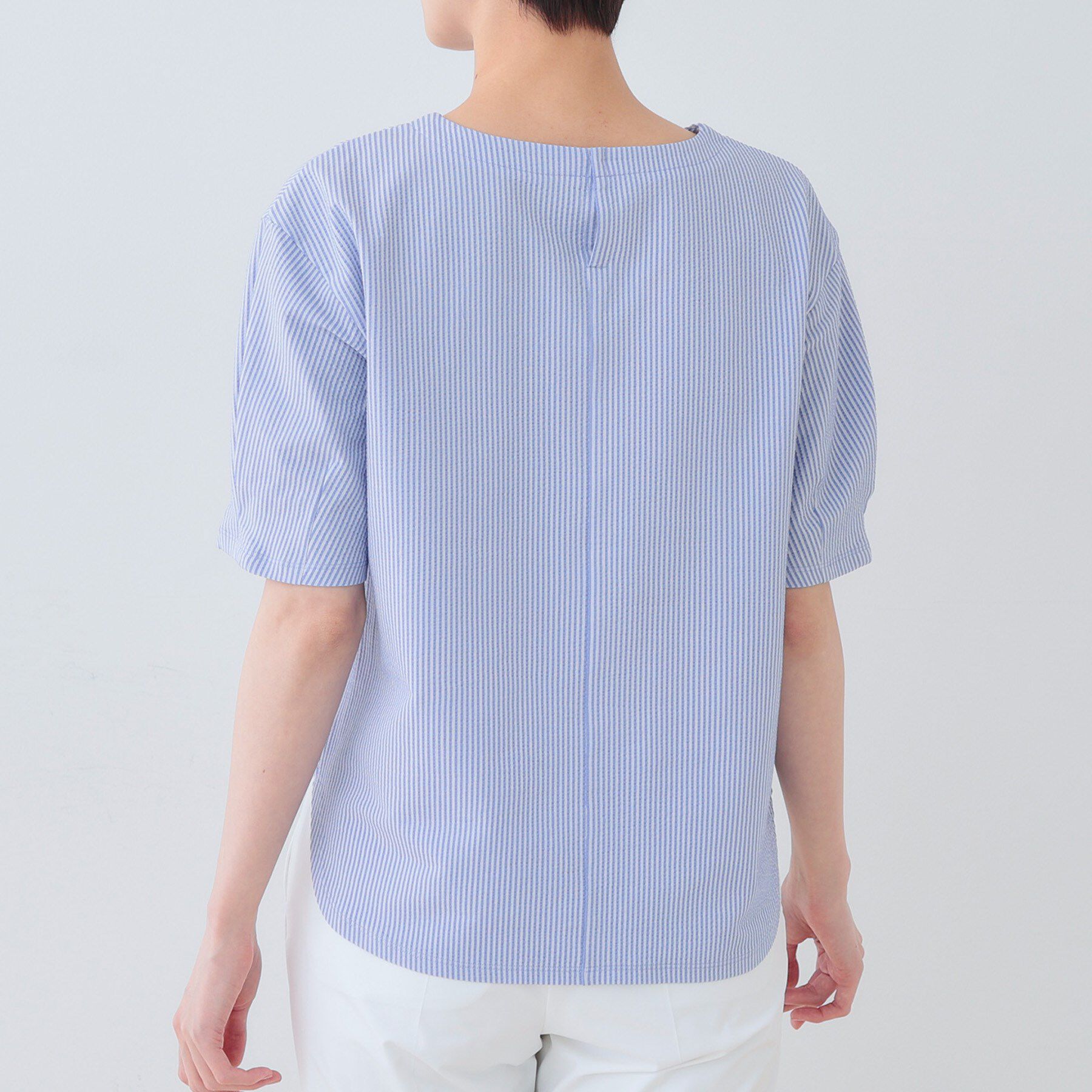 INDIVI「【洗える】サッカー素材カットソー」|Tシャツ・カットソー|