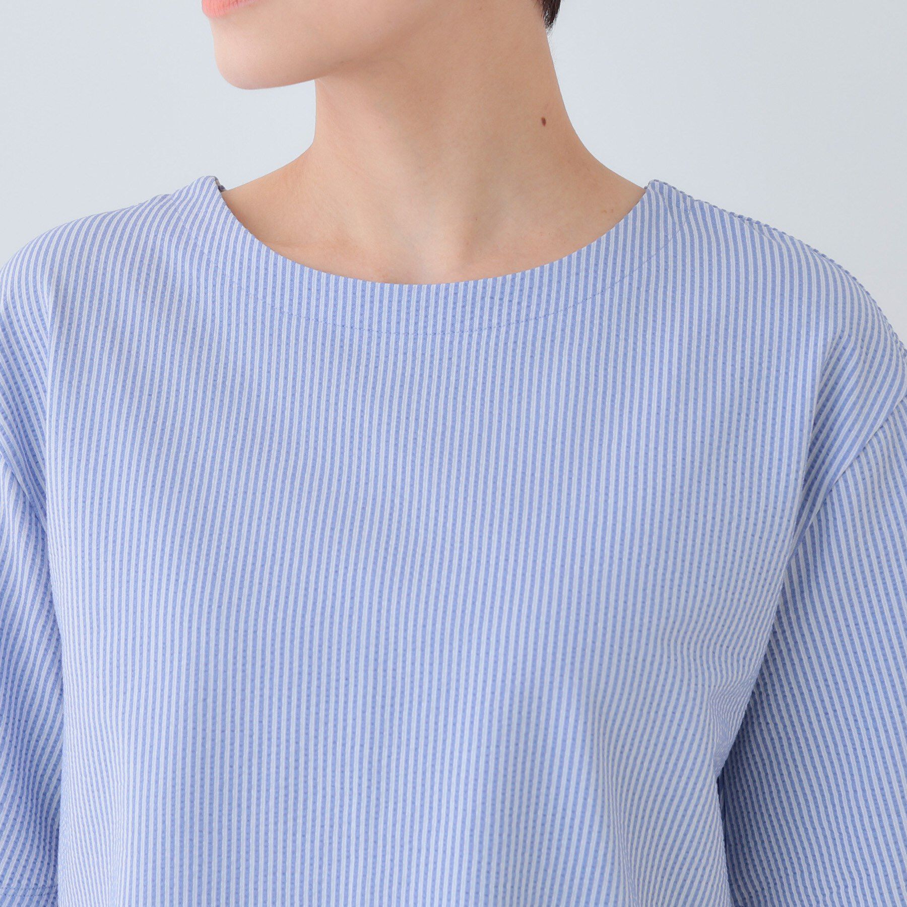 INDIVI「【洗える】サッカー素材カットソー」|Tシャツ・カットソー|