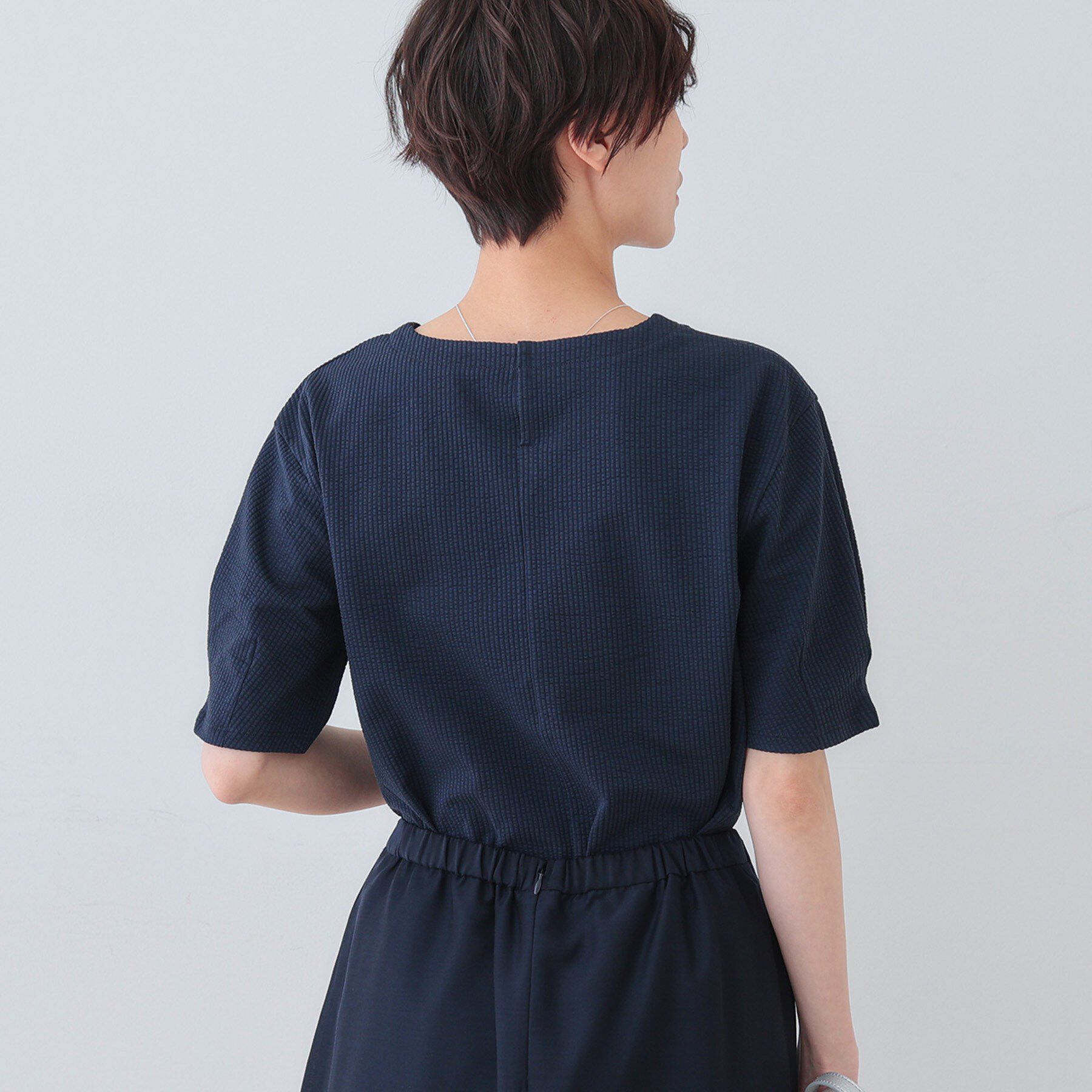 INDIVI「【洗える】サッカー素材カットソー」|Tシャツ・カットソー|