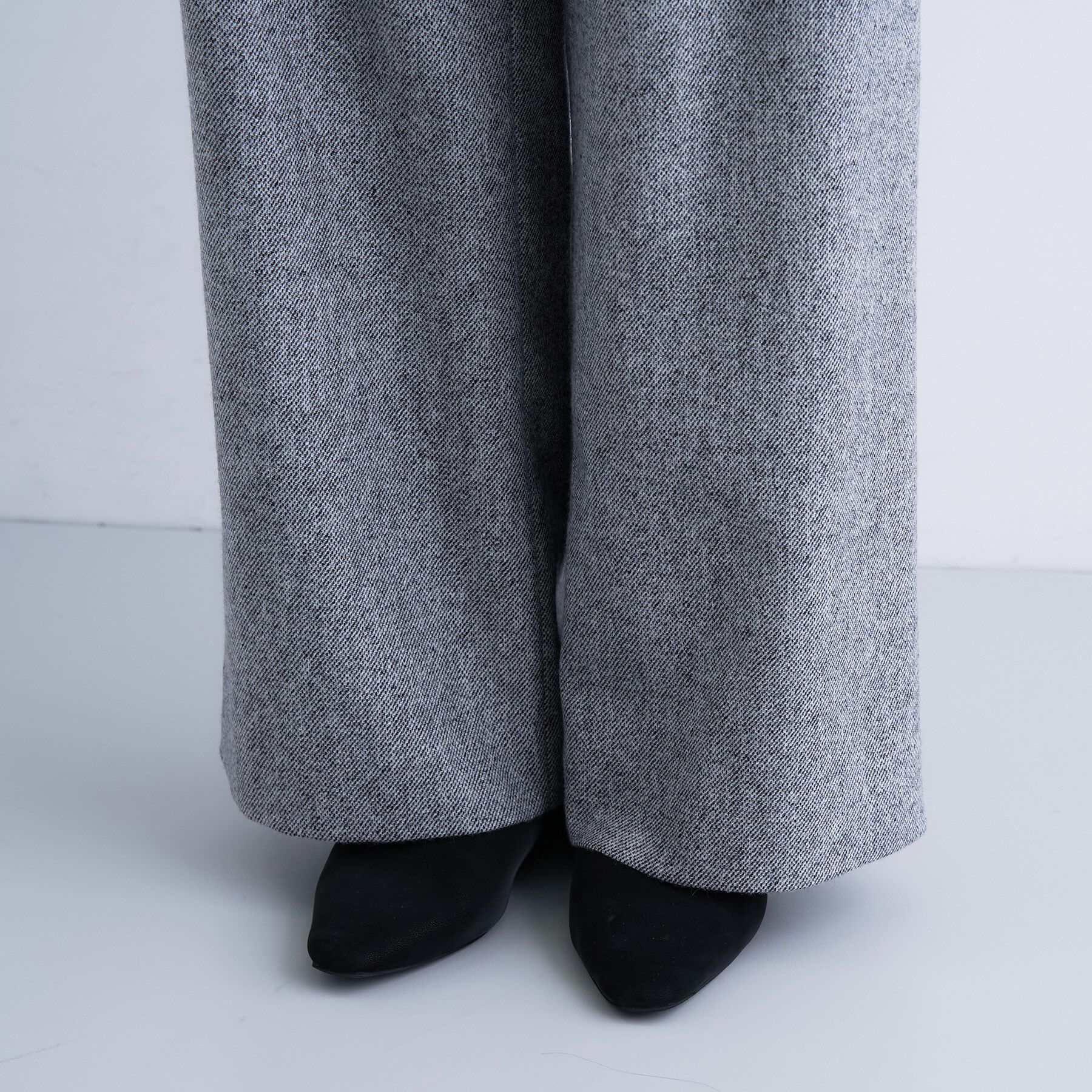 INDIVI「【褒められパンツ／ウール混】ウォームウール ワイドパンツ」|その他|