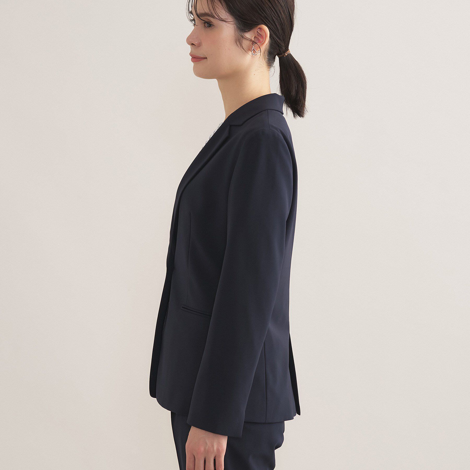 INDIVI「【通勤スーツ／洗える】ストレッチテーラードカラージャケット」|スーツ|