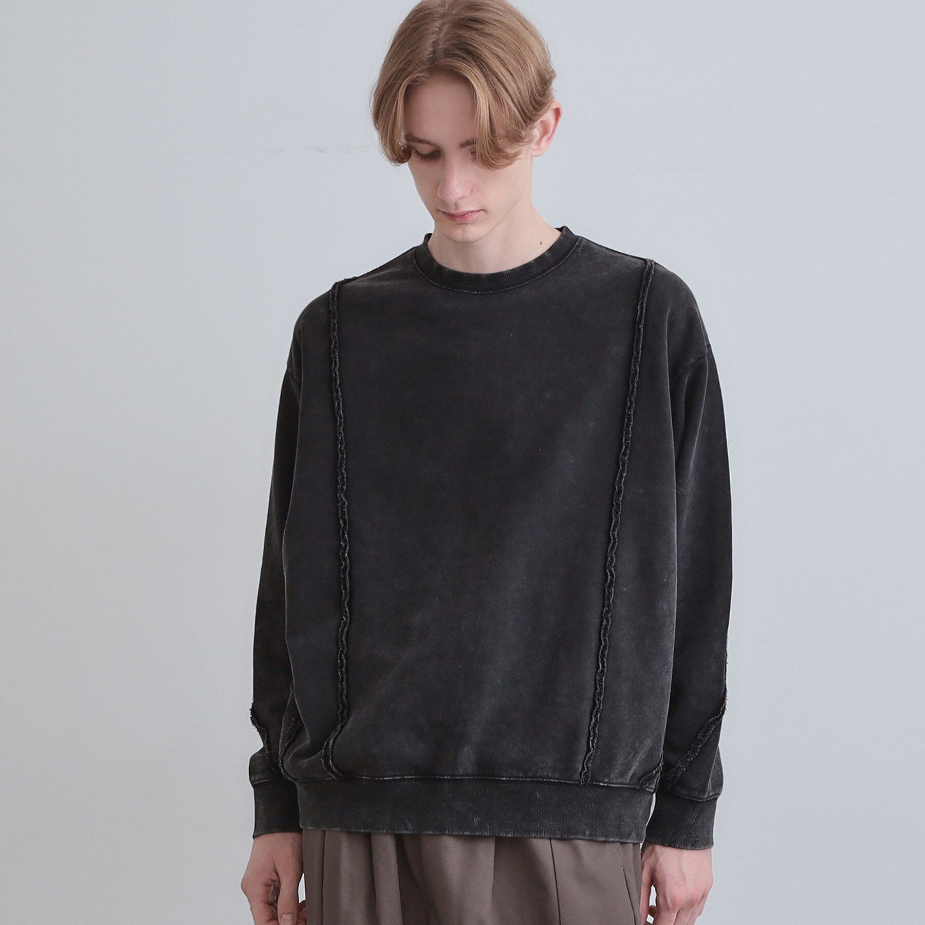 tk.TAKEO KIKUCHI「ヘヴィウェイトヴィンテージプルオーバー」|パーカー|ブラック(019)