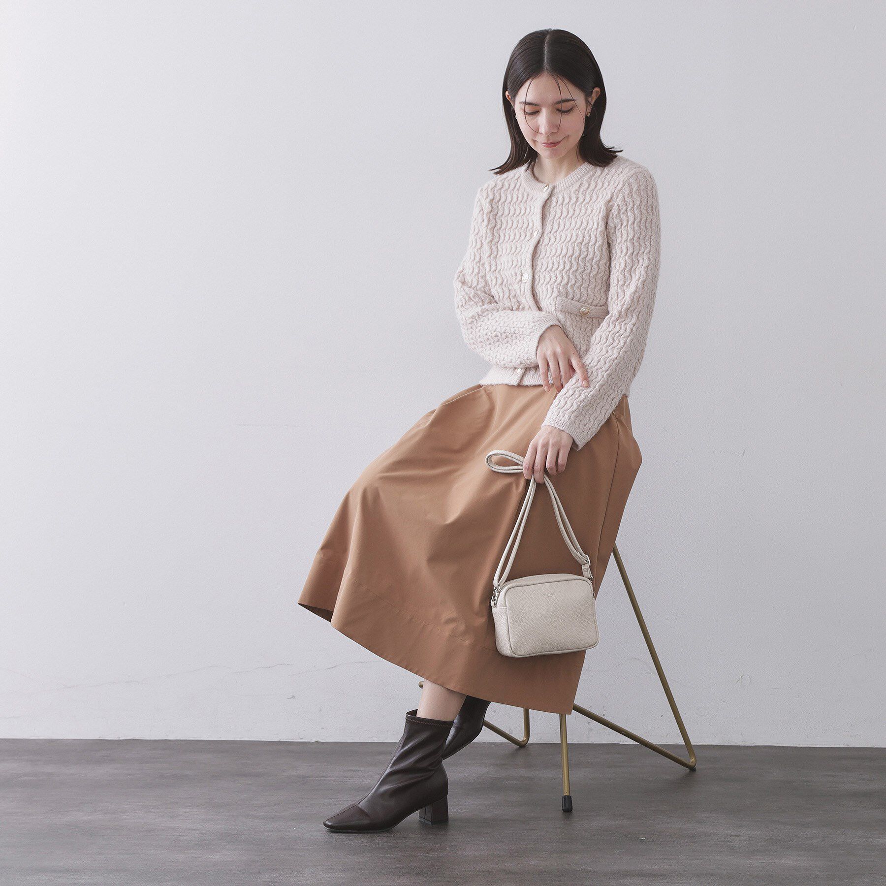 OPAQUE.CLIP「シュリンク合皮スクエアミニショルダーバッグ【軽量／長さ調整可能】」|ショルダー・メッセンジャー|