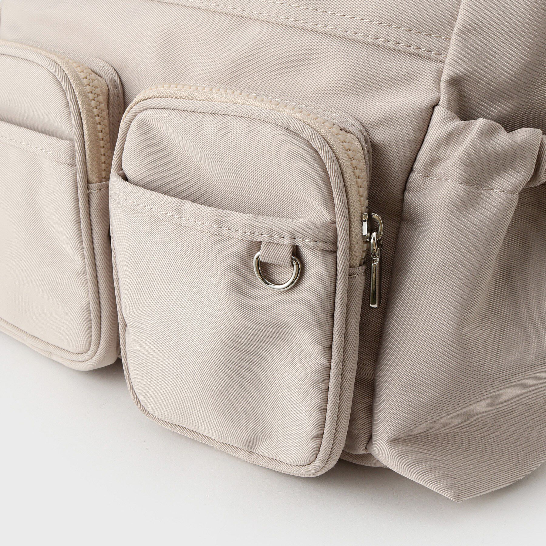 OPAQUE.CLIP「フロントWポケット3層デザインミドルトートバッグ【2WAY／マルチポケット】」|トートバッグ|