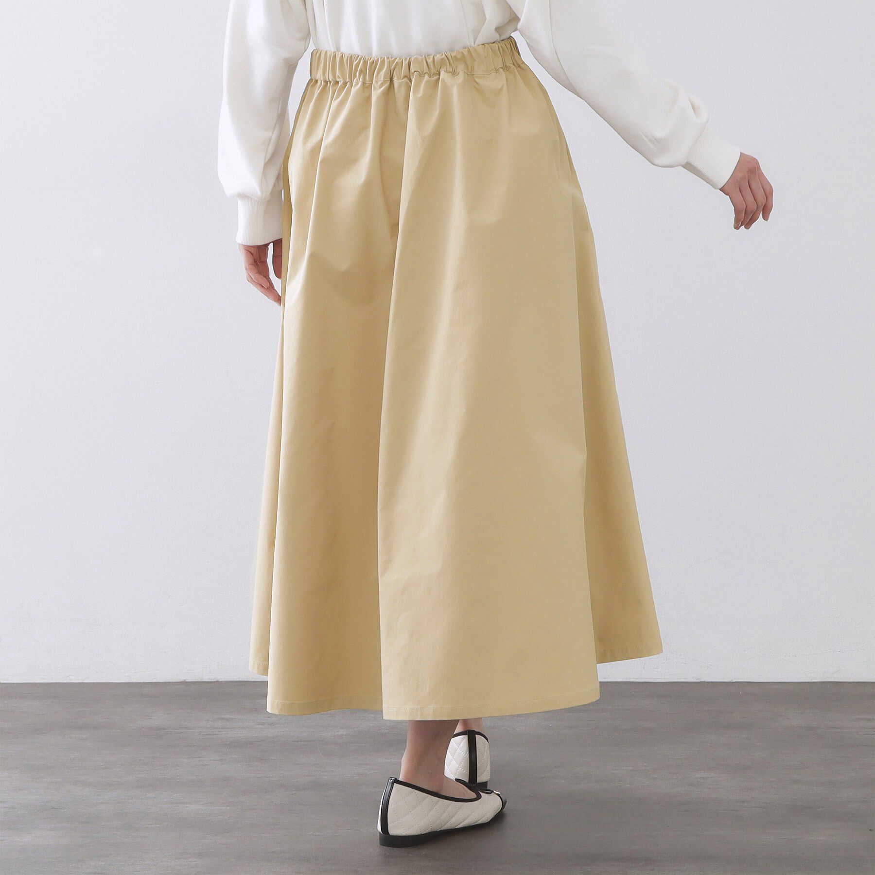 OPAQUE.CLIP「ポケットデザインフレアスカート【洗濯機OK】」|スカート|