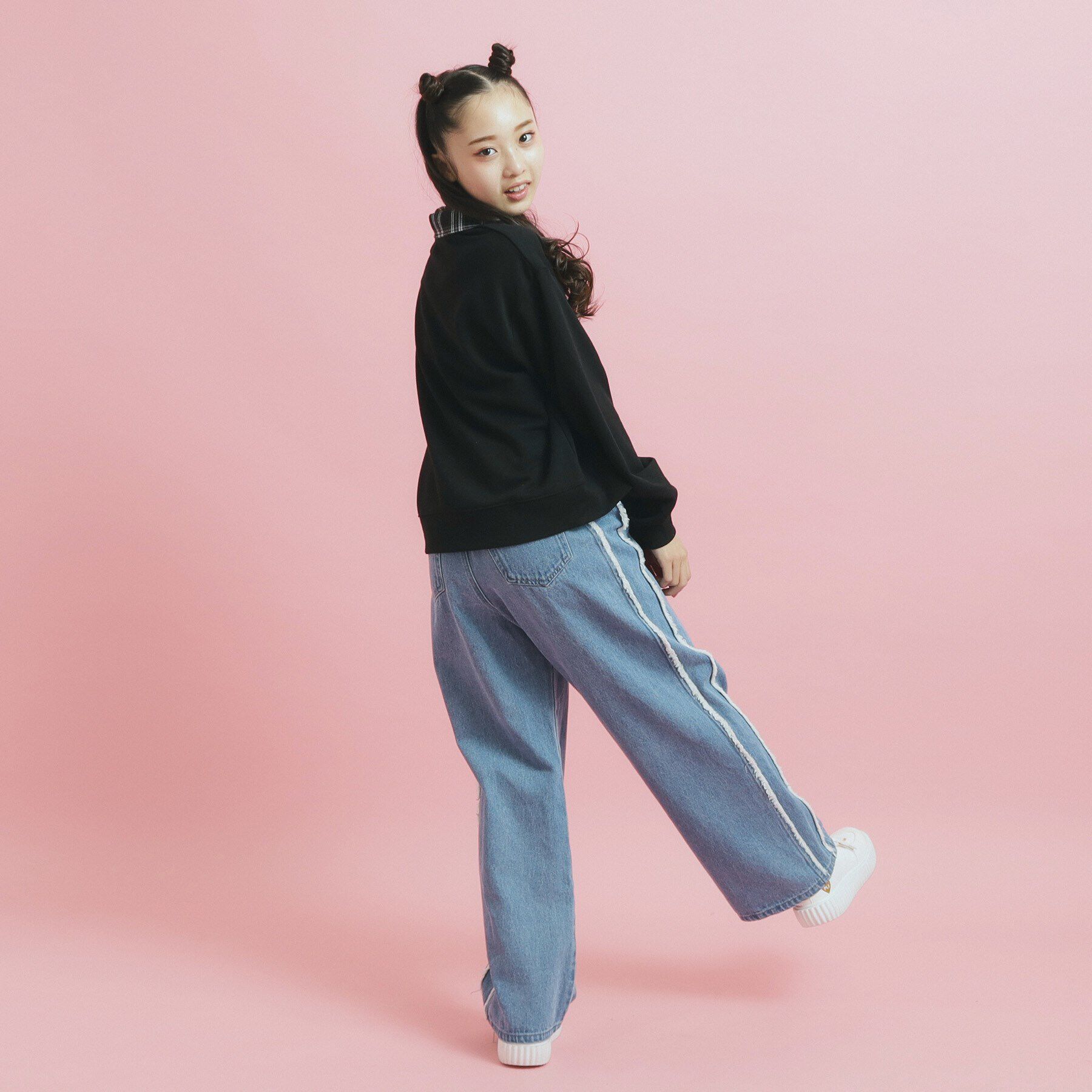 PINK-latte「衿付きナンバリングスウェット」|その他|