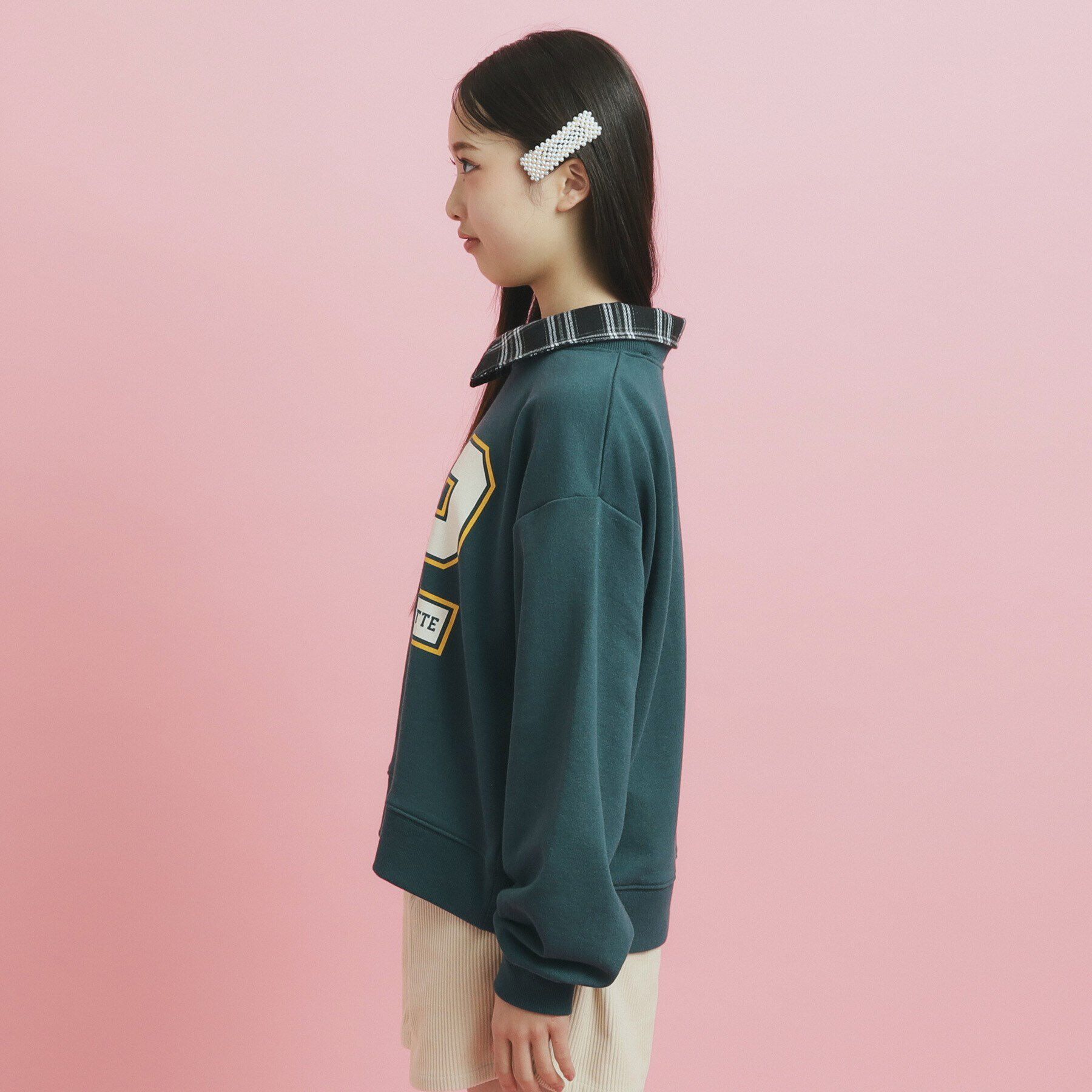 PINK-latte「衿付きナンバリングスウェット」|その他|