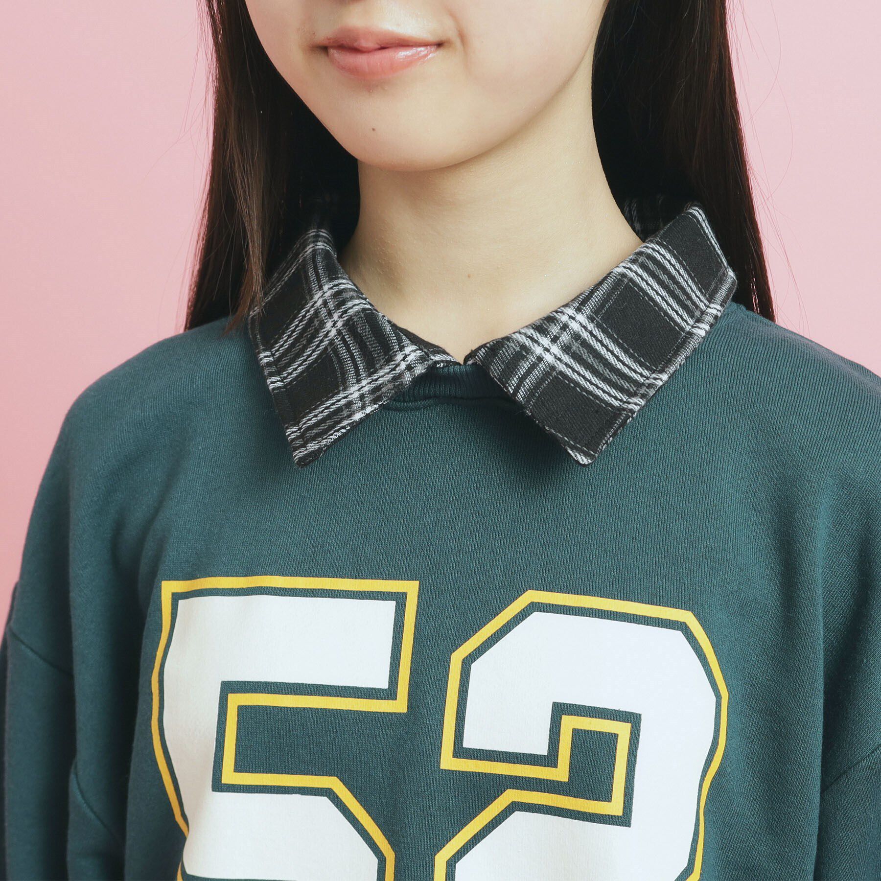 PINK-latte「衿付きナンバリングスウェット」|その他|