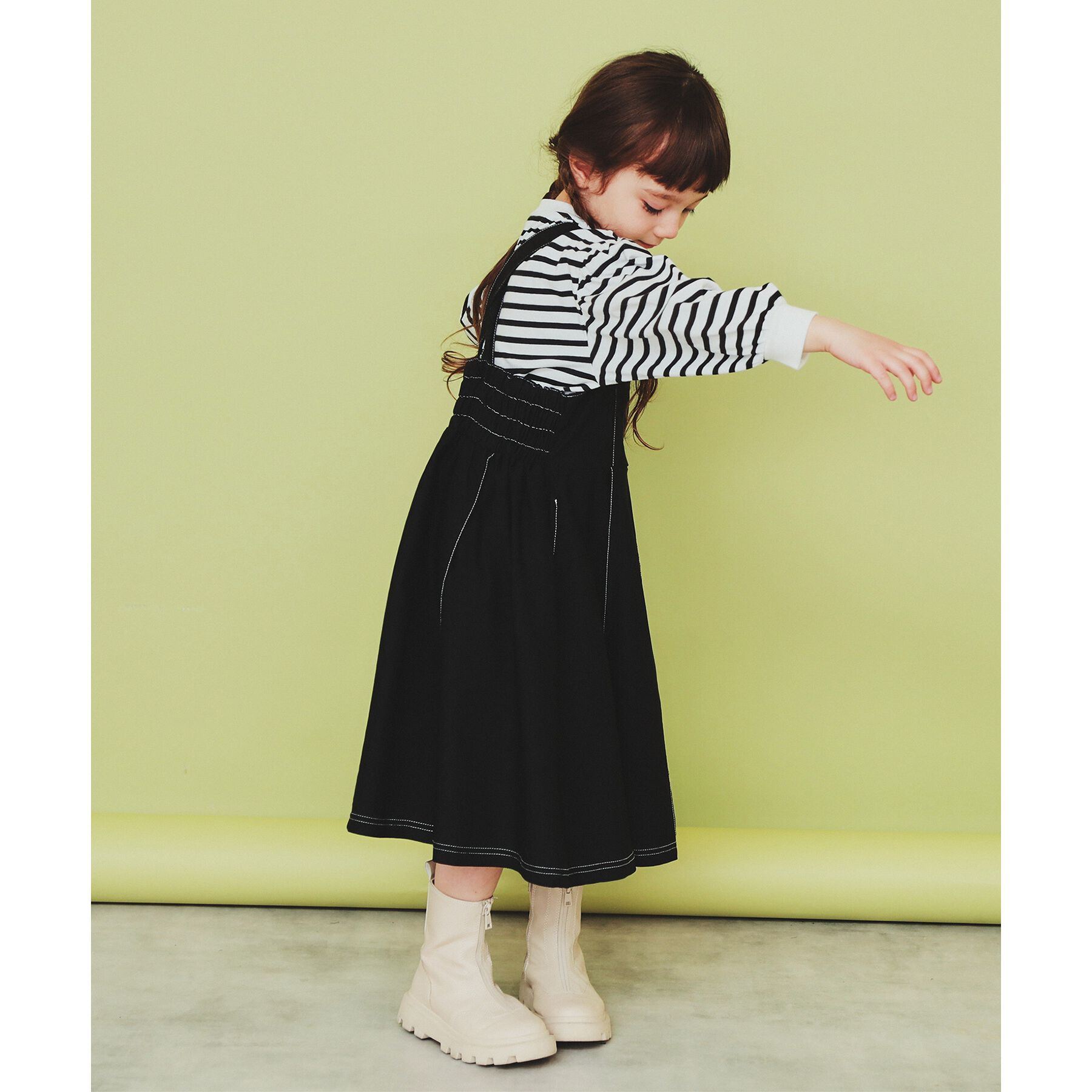 THE SHOP TK「【110－150】タックジャンスカ/ママとおそろい・洗濯機OK」|ワンピース|