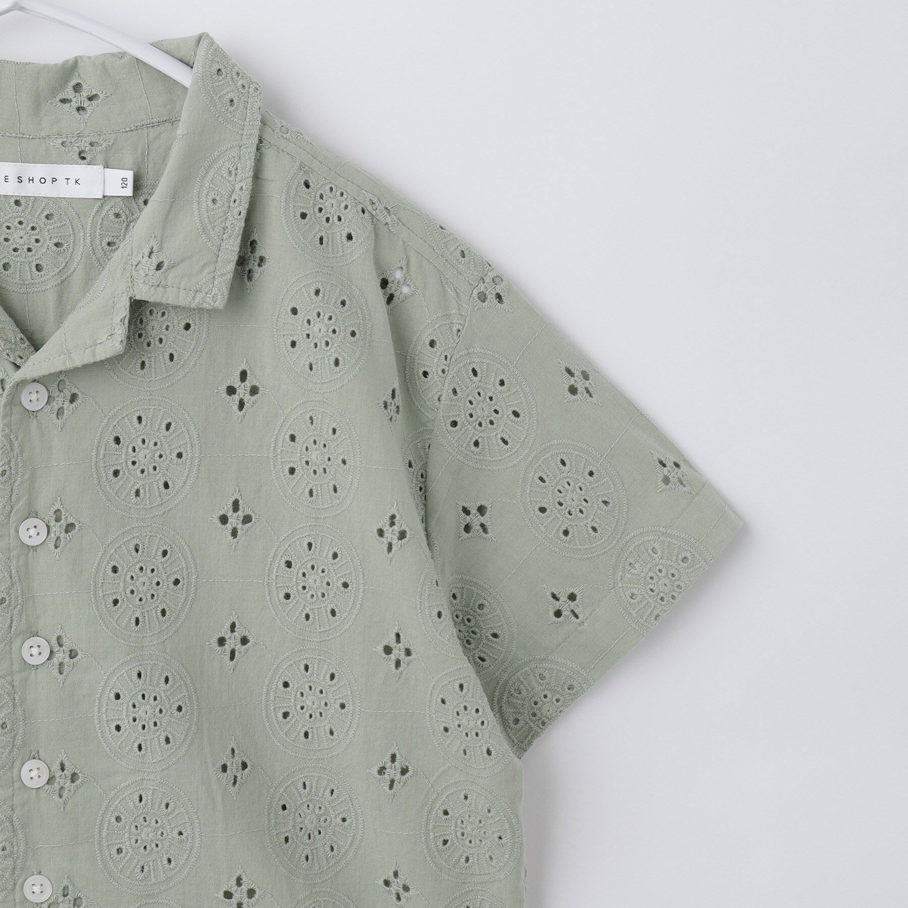 THE SHOP TK「【120-150】刺繍オープンカラーシャツSS」|シャツ・ブラウス|