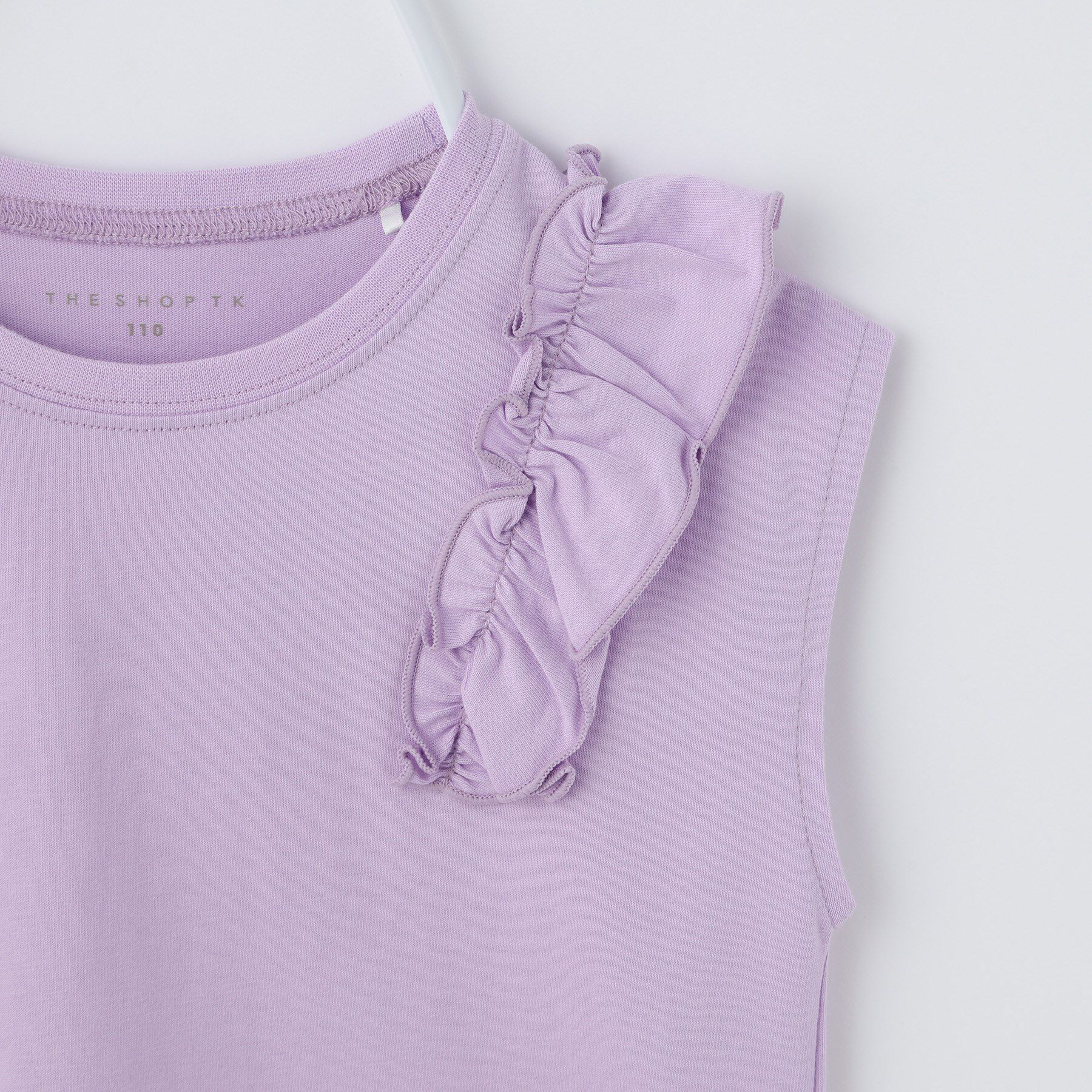 THE SHOP TK「【110ー160】コットン肩フリルTシャツ」|Tシャツ・カットソー|
