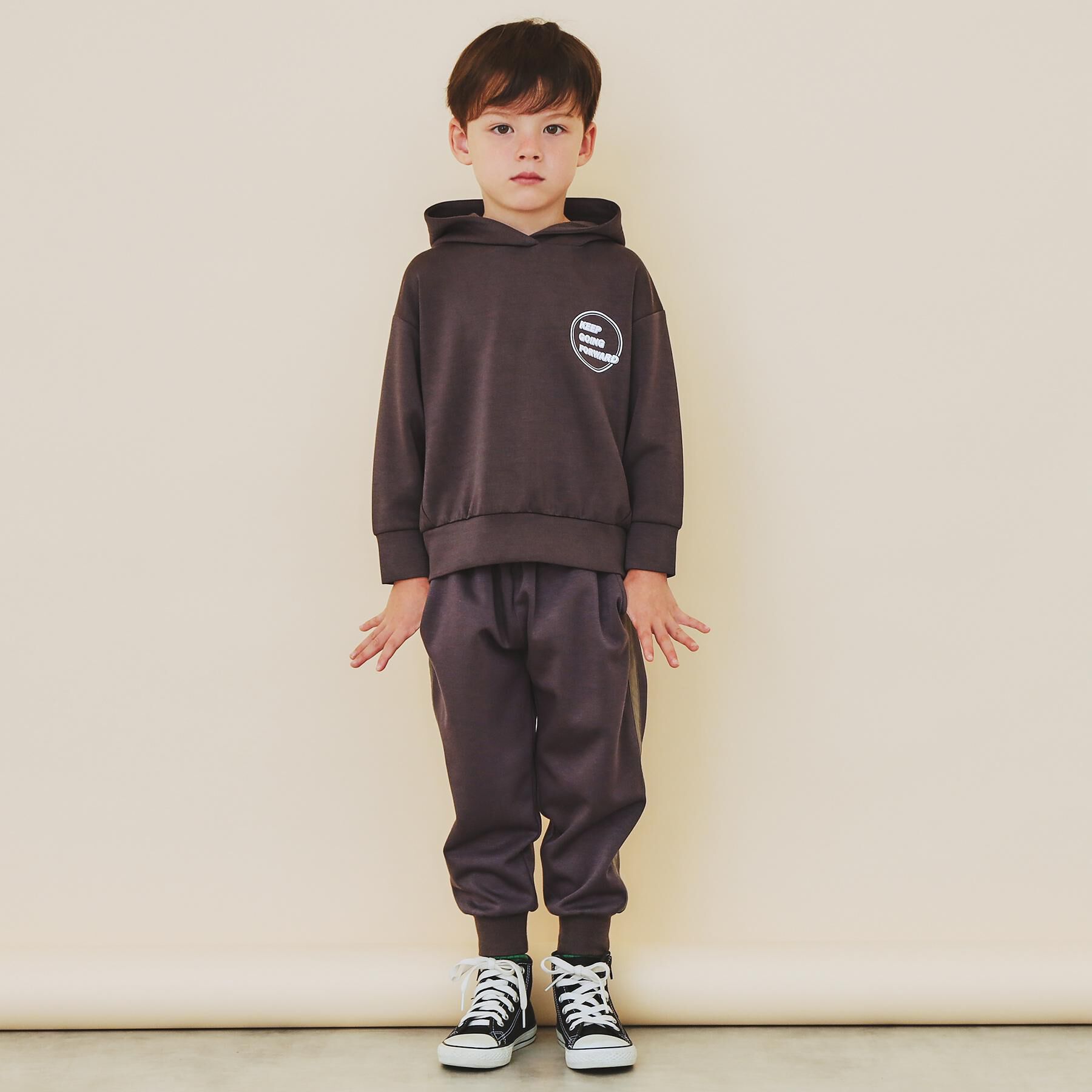 THE SHOP TK「【110－160】ダンボールプルパーカ/セットアップ可」|パーカー|