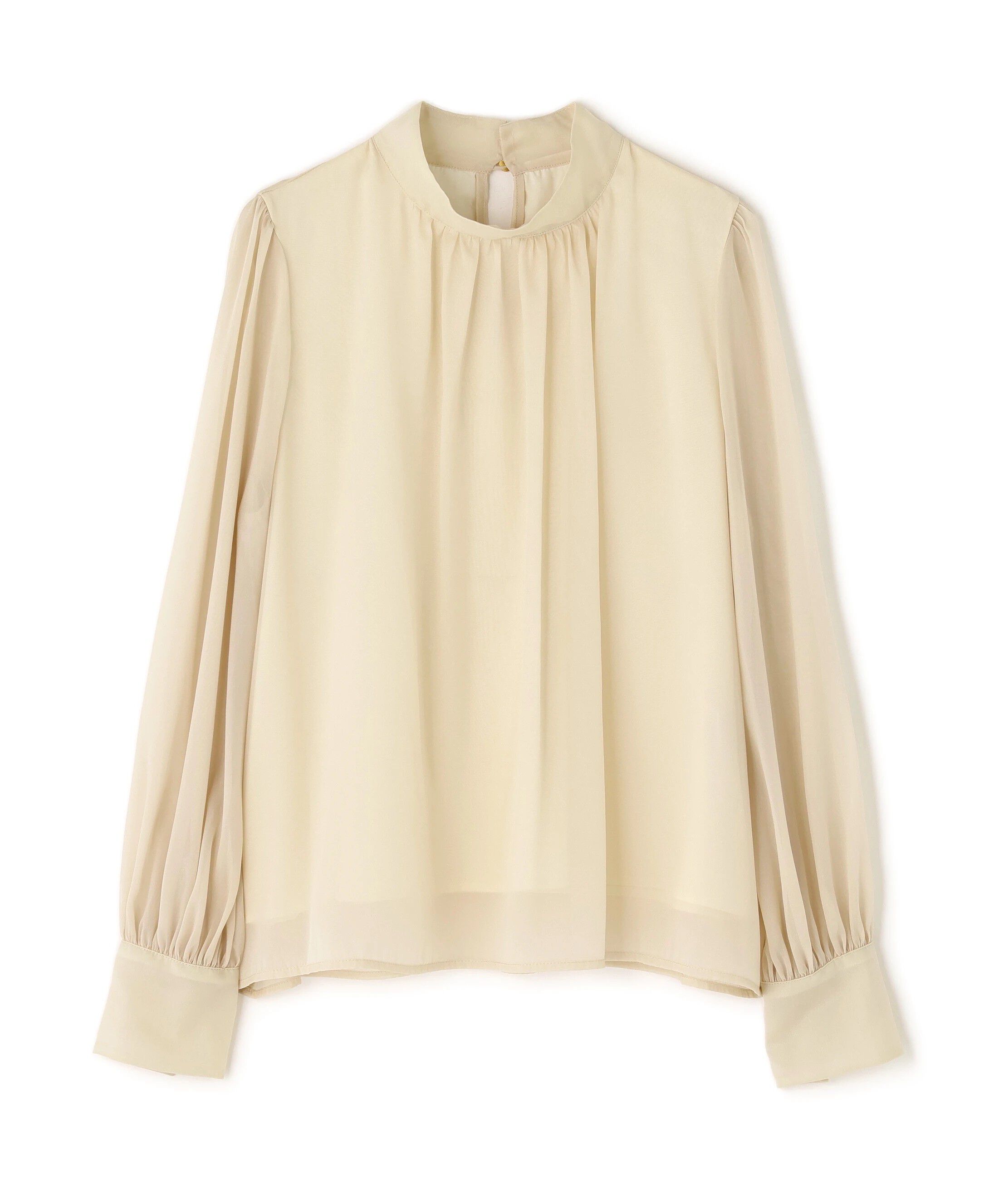  「ハイネックボリュームシアーブラウス」|シャツ・ブラウス|