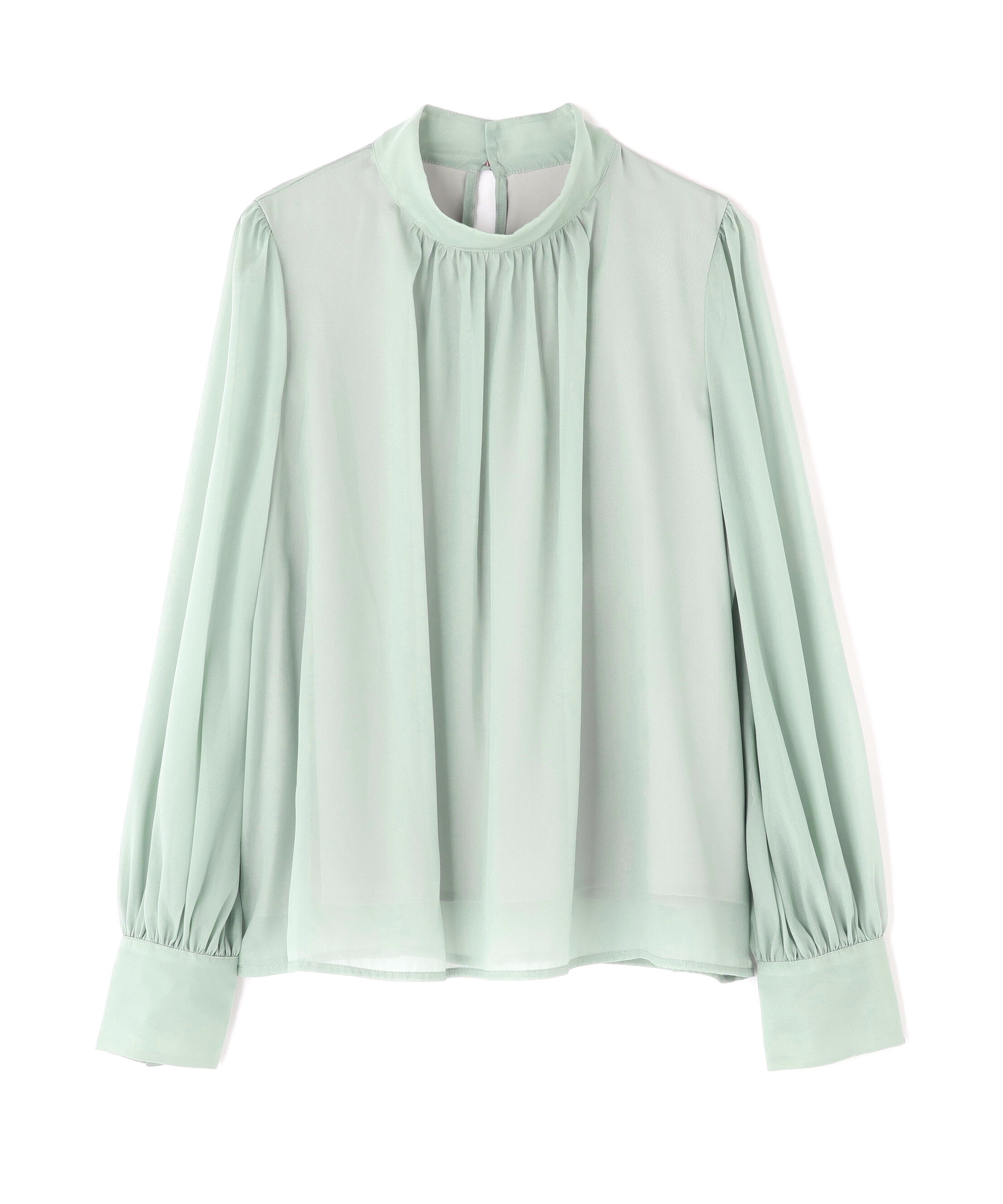  「ハイネックボリュームシアーブラウス」|シャツ・ブラウス|
