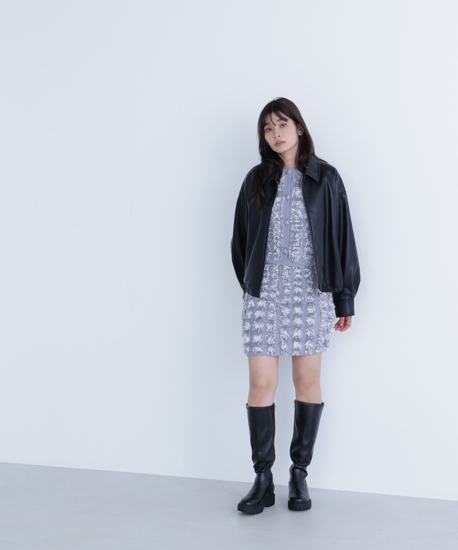  「フェイクレザードロストブルゾン」|ブルゾン・スタジャン|