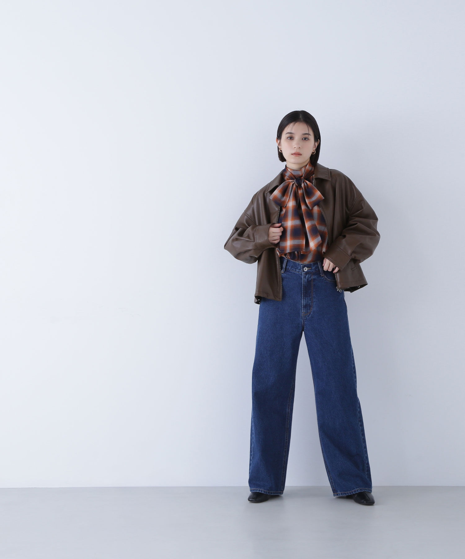  「フェイクレザードロストブルゾン」|ブルゾン・スタジャン|