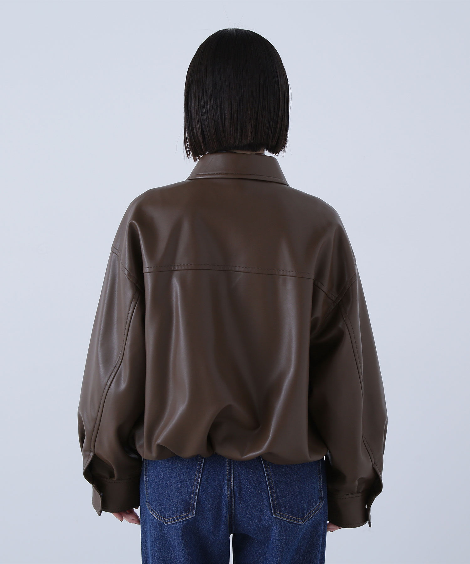  「フェイクレザードロストブルゾン」|ブルゾン・スタジャン|