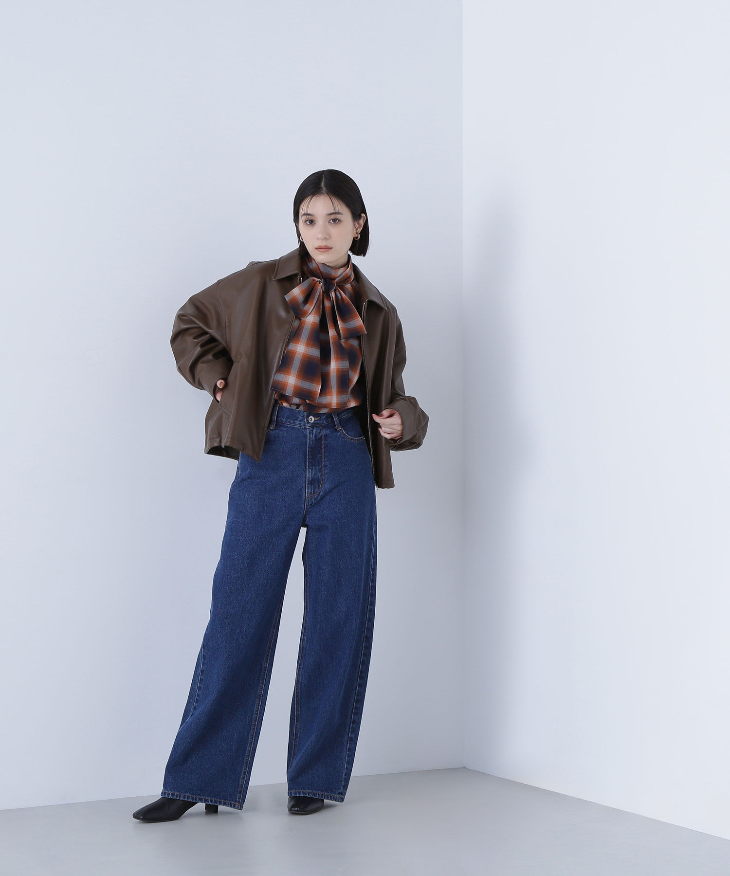  「フェイクレザードロストブルゾン」|ブルゾン・スタジャン|