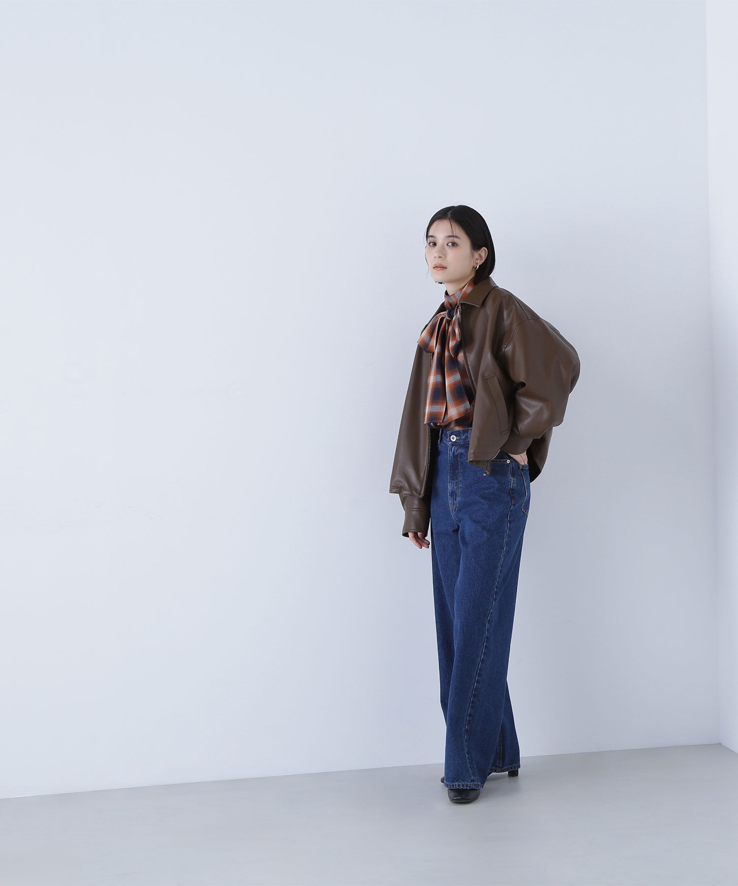  「フェイクレザードロストブルゾン」|ブルゾン・スタジャン|