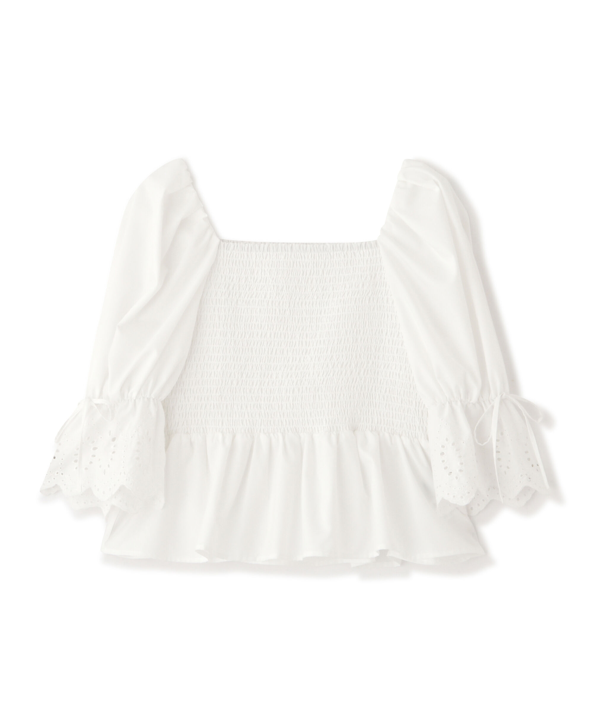  「エンブロイダリーパフブラウス」|シャツ・ブラウス|