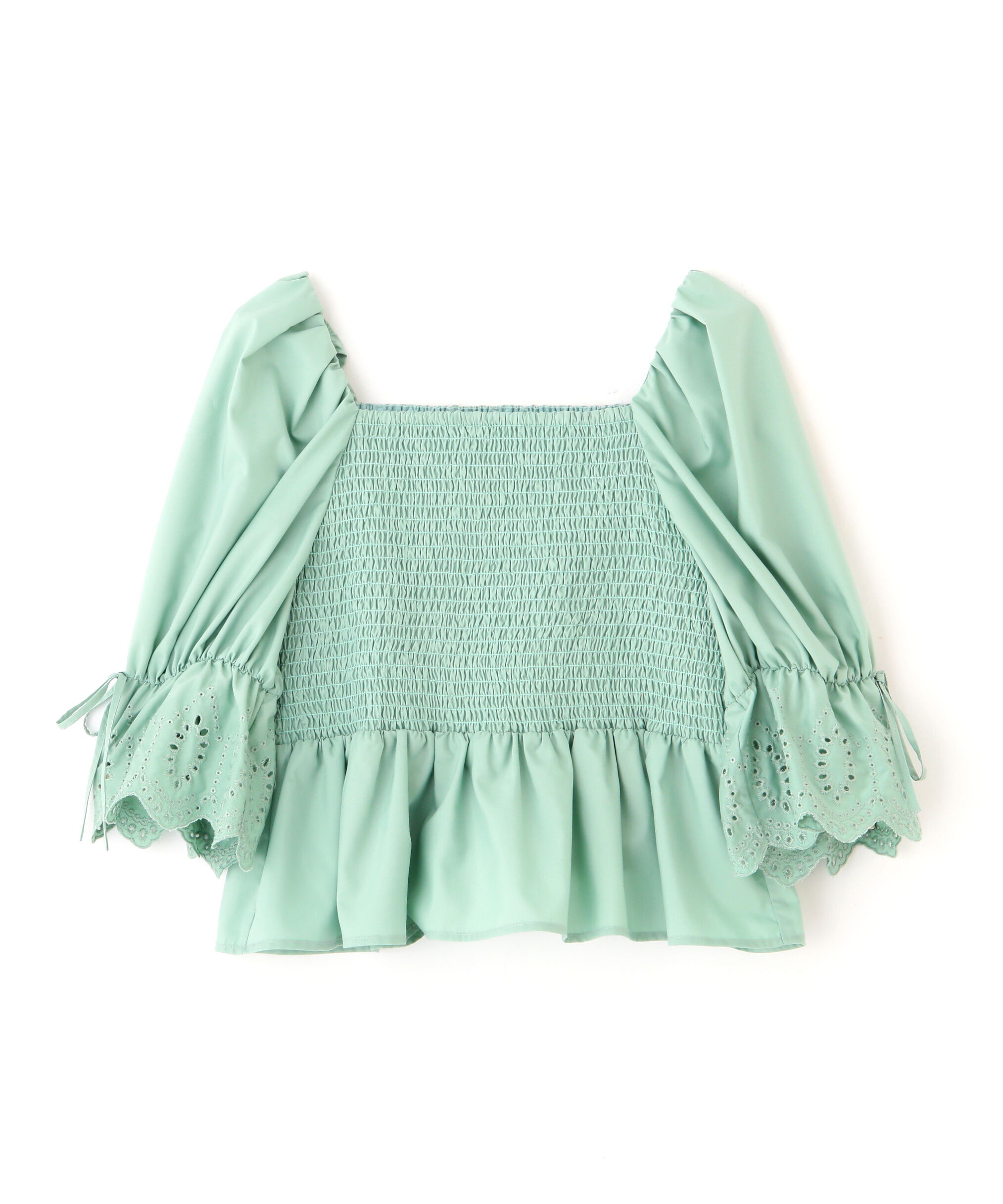  「エンブロイダリーパフブラウス」|シャツ・ブラウス|